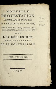 Cover of: Nouvelle protestation