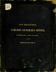Cover of: Report on epidemic cholera and yellow fever in the Army of the United States, during the year 1867