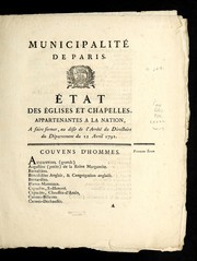 Cover of: E tat des e glises et chapelles appartenantes a la nation, a faire fermer, au de sir de l'arre te  du directoire du de partement du 11 avril 1791