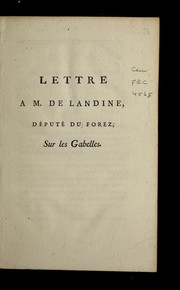 Cover of: Lettre a M. de Landine, de pute  du Forez by Delandine, Ant. Fr.