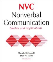 Cover of: NVC, nonverbal communication: studies and applications