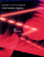 Cover of: Intermediate algebra by Mervin Laverne Keedy