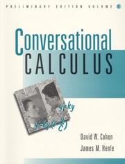 Cover of: Conversational Calculus, Preliminary Edition, Volume 1 (Conversational Calculus) by David Cohen, James Henle