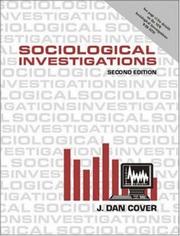 Cover of: Sociological investigations