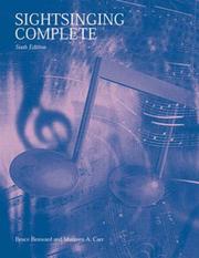 Cover of: Sightsinging Complete by Bruce Benward, Maureen A Carr