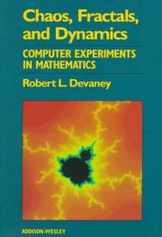 Cover of: Chaos, fractals, and dynamics: computer experiments in mathematics