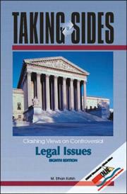 Cover of: Taking Sides: Clashing Views on Controversial Legal Issues (Taking Sides : Clashing Views on Controversial Legal Issues, 8th ed)