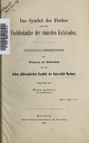 Cover of: Das Symbol des Fisches und die Fischdenkmäler der römischen Katokomben