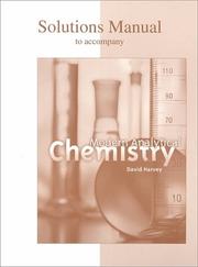 Cover of: Analytical Chemistry Student Solutions Manual to accompany Modern Analytical Chemistry: MALAYSIA
