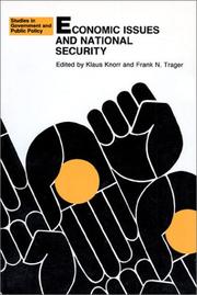 Cover of: Economic Issues and National Security (Studies in Government & Public Policy)