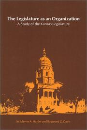 Cover of: The legislature as an organization by Marvin Andrew Harder