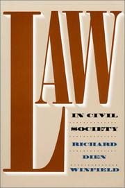 Cover of: Law in civil society by Richard Dien Winfield