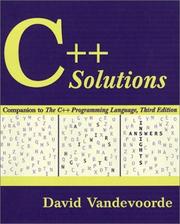 Cover of: C++ solutions: companion to The C++ programming language, Third edition