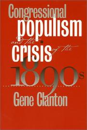 Cover of: Congressional populism and the crisis of the 1890s by O. Gene Clanton