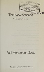 Cover of: New Scotland by Paul Henderson Scott
