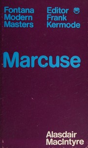 Cover of: Marcuse by Alasdair, Marcuse MacIntyre