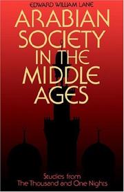 Cover of: Arabian Society in the Middle Ages by Lane