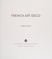 Cover of: French art deco by Jared Goss