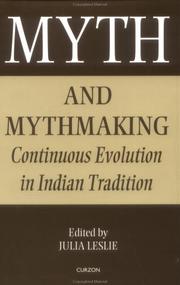 Cover of: Myth and Mythmaking | Julia Leslie