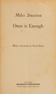 Cover of: Once Is Enough