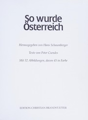 Cover of: So wurde Österreich