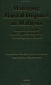 Cover of: Managing Marital Disputes in Malaysia by Sven Cederroth