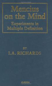 Cover of: Mencius on the Mind by I. A. Richards, I. A. Richards