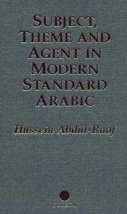Cover of: Subject, theme, and agent in modern standard Arabic
