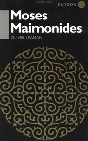 Cover of: Moses Maimonides (Routledgecurzon Jewish Philosophy Series)