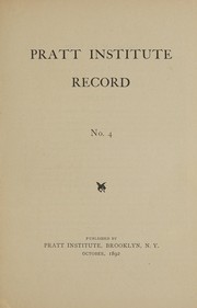 Cover of: Pratt Institute Record no. 4 published by