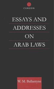 Cover of: Essays and addresses on Arab laws