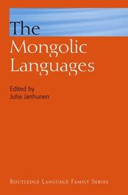 Cover of: The Mongolic languages | 