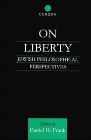 Cover of: On liberty: Jewish philosophical perspectives