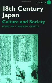 Cover of: 18th Century Japan: Culture and Society