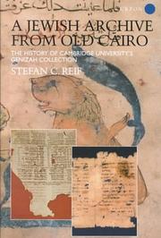 Cover of: A Jewish Archive from Old Cairo by Stefan Reif