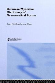 Cover of: Burmese (Myanmar) Dictionary of Grammatical Forms