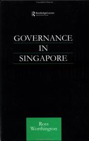 Cover of: Governance in Singapore by R. Worthington