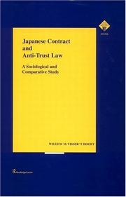 Cover of: Japanese Contract and Anti-Trust Law by Visser t'Hooft