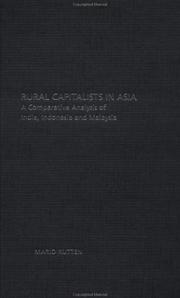Cover of: Rural Capitalists in Asia by Mario Rutten
