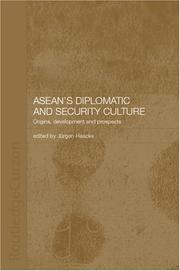 Cover of: ASEAN's Diplomatic and Security Culture by Jurgen Haacke