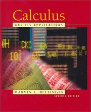 Cover of: Calculus and its applications by Judith A. Beecher