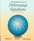 Cover of: Fundamentals of differential equations.