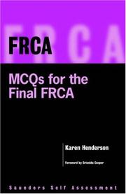 Cover of: FRCA: MCQs for the Final FRCA: Saunders Self Assessment Series (FRCA Study Guides)