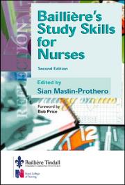 Cover of: Bailliere's Study Skills for Nurses