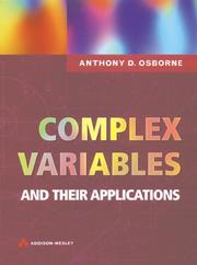 Cover of: Complex variables and their applications by Anthony D. Osborne
