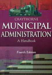 Cover of: Municipal administration: a handbook