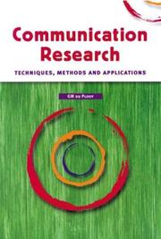 Cover of: Communication Research by G. M. du Plooy