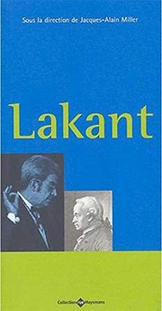 Cover of: Lakant by dir. Jacques-Alain Miller