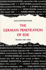 Cover of: The German Penetration of SOE by Jean Overton Fuller