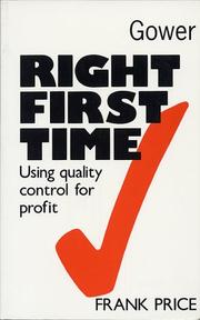 Cover of: Right First Time by Frank Price